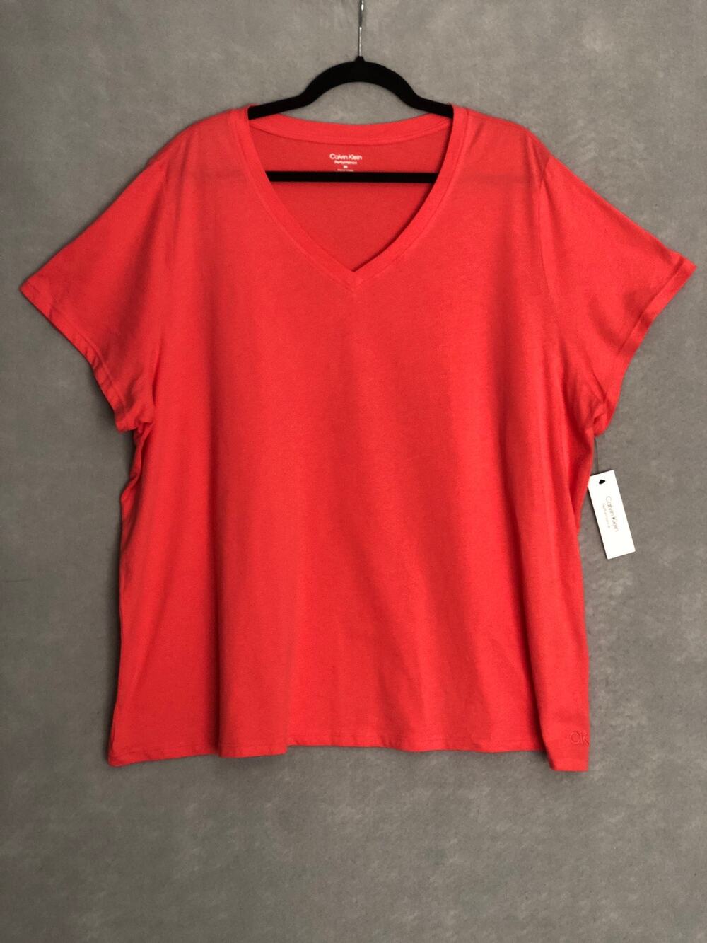Calvin Klein Performance Cotton T-Shirt Short Sleeve Radiance Women's 1X NEW